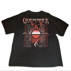 Vintage Godsmack Band Tour USA Concert Double Sided Shirt